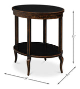 Golden Rim Black Side Table