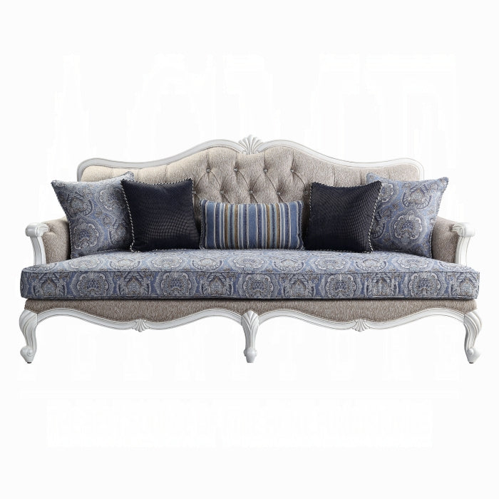 Ciddrenar White Sofa W/5 Pillows - Ornate Home