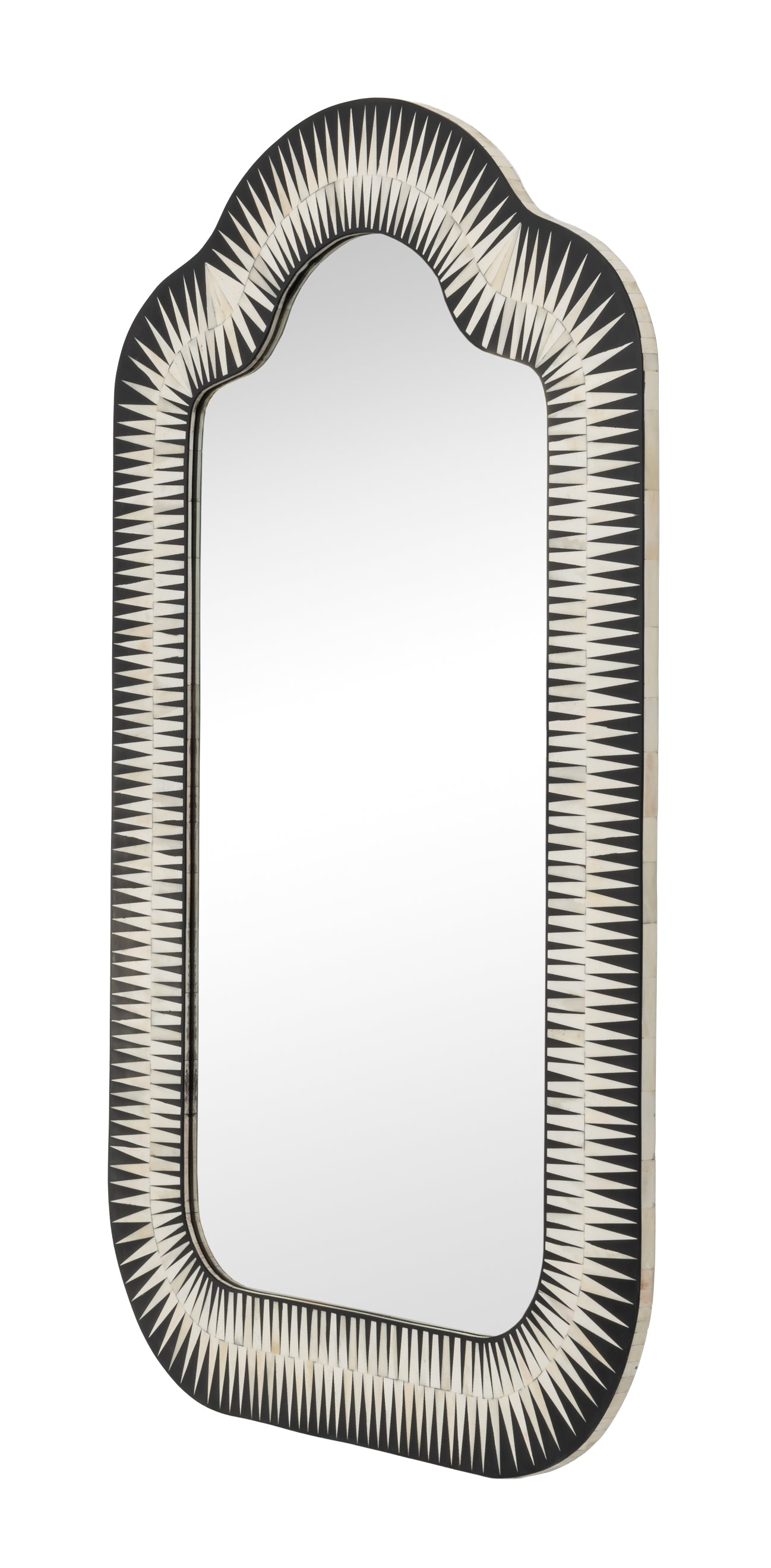 Meridian Brown Bone Inlay Mirror