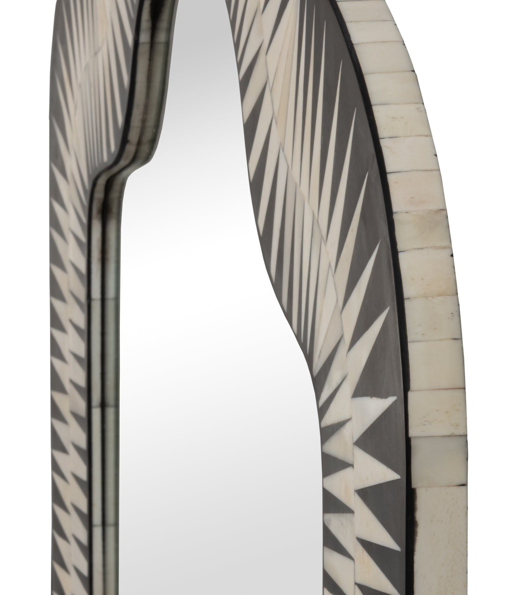 Meridian Brown Bone Inlay Mirror
