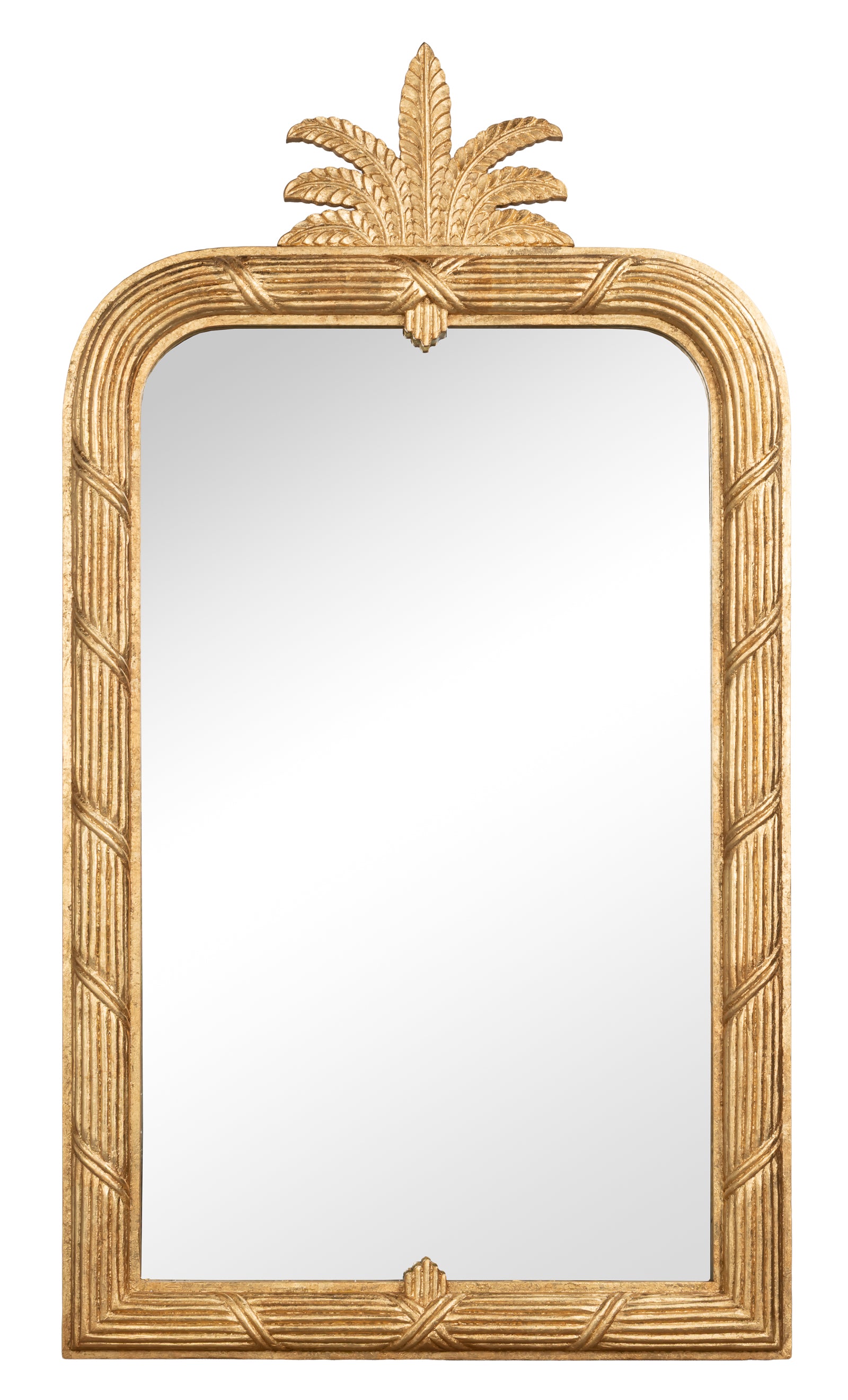 Gilded Pineapple Crest Brown Mirror