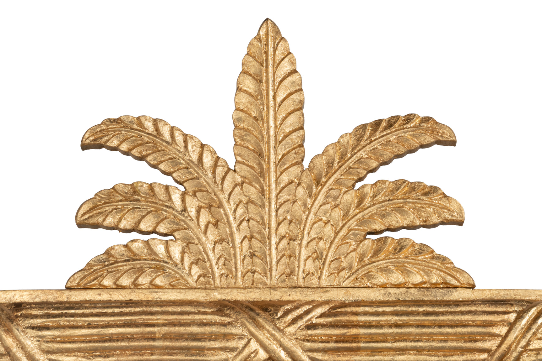 Gilded Pineapple Crest Brown Mirror