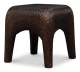Molten Brown Carved Side Table