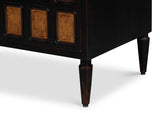 Portfolio Ebony/Gold Leaf 3 Door Credenza