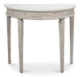 Wycliffe Drift Pine Demilune Console Table