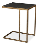 Patsy Gold Marguina Marble Side Table