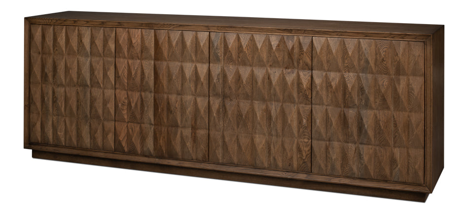 Prism Brown 4 Door Credenza