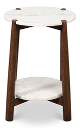 Larsen White Round Side Table