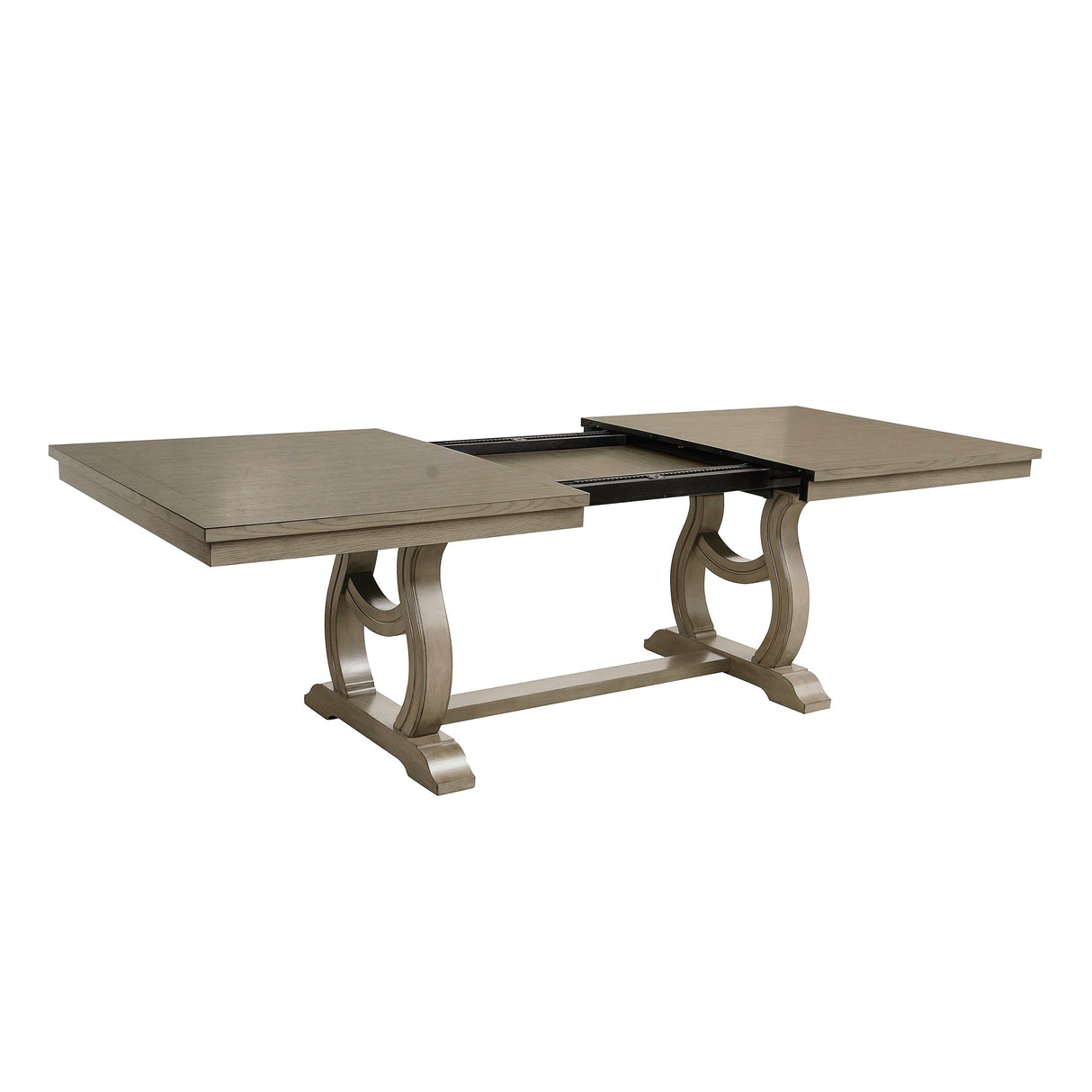 Vermillion Gray Cashmere Dining Table w/ Extension - Ornate Home