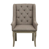 Vermillion Gray Cashmere Dining Room Armchair (Set of 2) - Ornate Home