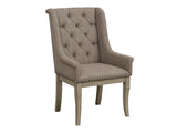 Vermillion Gray Cashmere Dining Room Armchair (Set of 2) - Ornate Home