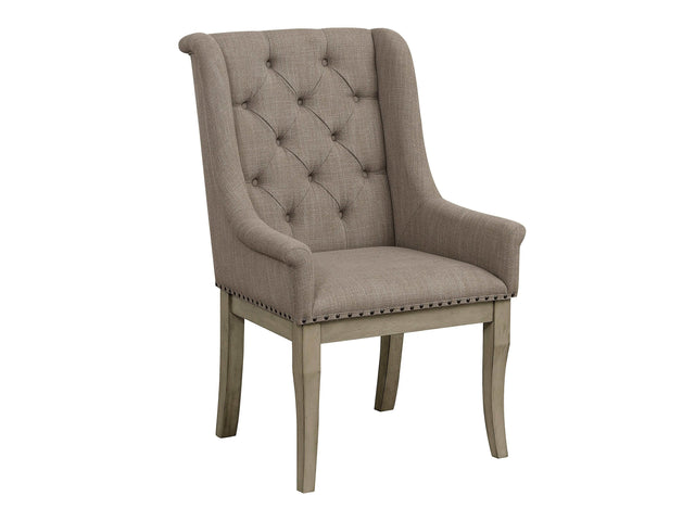 Vermillion Gray Cashmere Dining Room Armchair (Set of 2) - Ornate Home