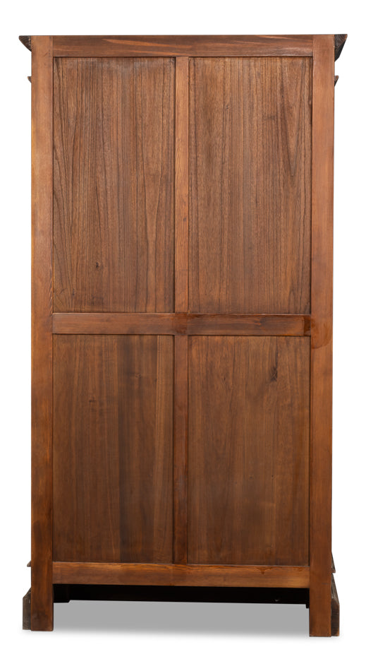 Marrakesh Red/Tan Painted Cabinet