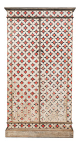 Marrakesh Red/Tan Painted Cabinet