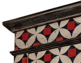 Marrakesh Red/Tan Painted Cabinet