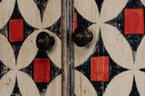 Marrakesh Red/Tan Painted Cabinet