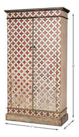 Marrakesh Red/Tan Painted Cabinet