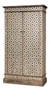 Marrakesh Black/Tan Painted Cabinet