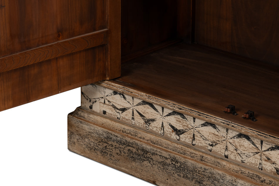 Marrakesh Black/Tan Painted Cabinet