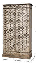 Marrakesh Black/Tan Painted Cabinet