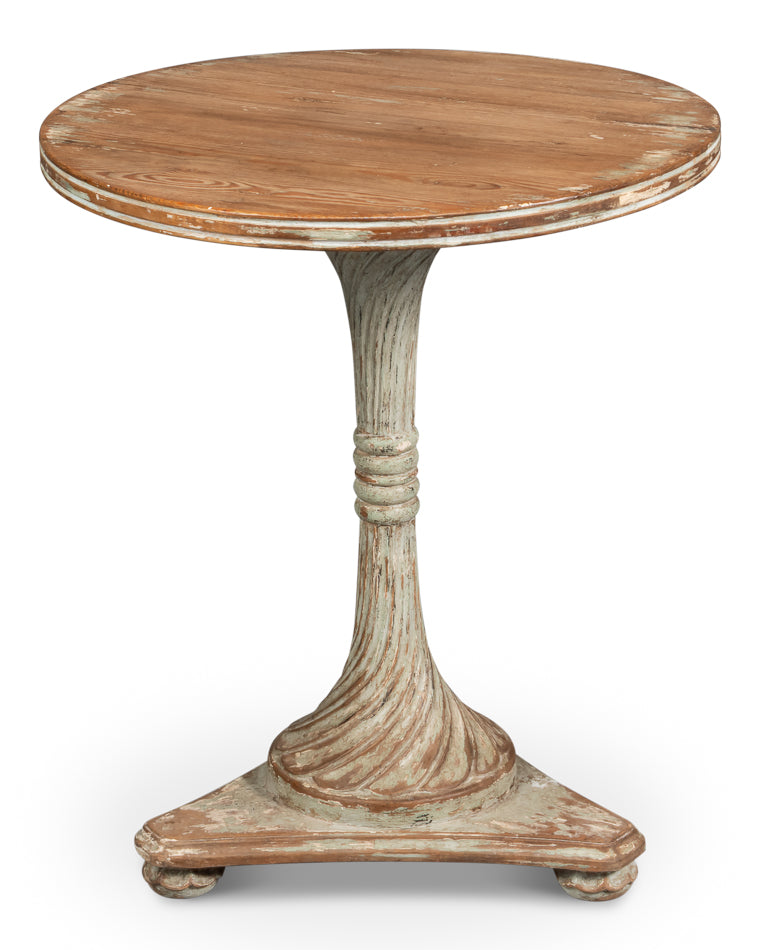 Fleur Brown Round Side Table