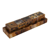 Pauma Valley Brown/Black Tortoise Resin Dice Set