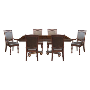 Lordsburg Brown Cherry 7pc Dining Set