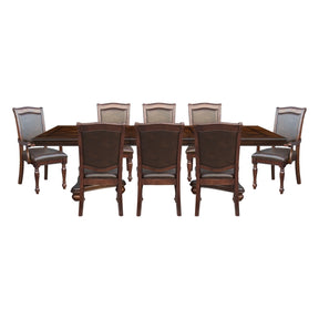 Lordsburg Brown Cherry 9pc Dining Set