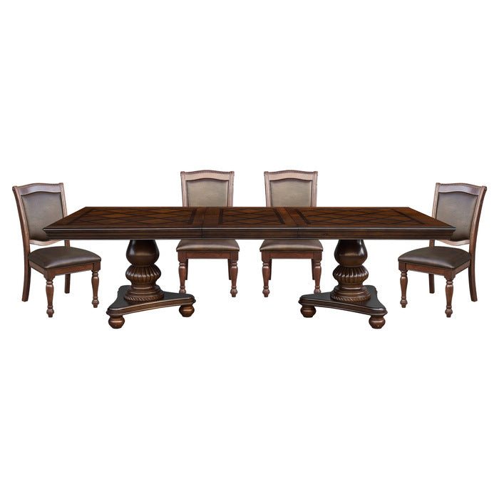 Lordsburg Brown Cherry 5pc Dining Set