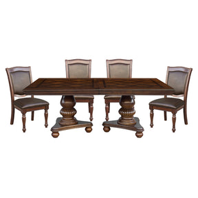 Lordsburg Brown Cherry 5pc Dining Set