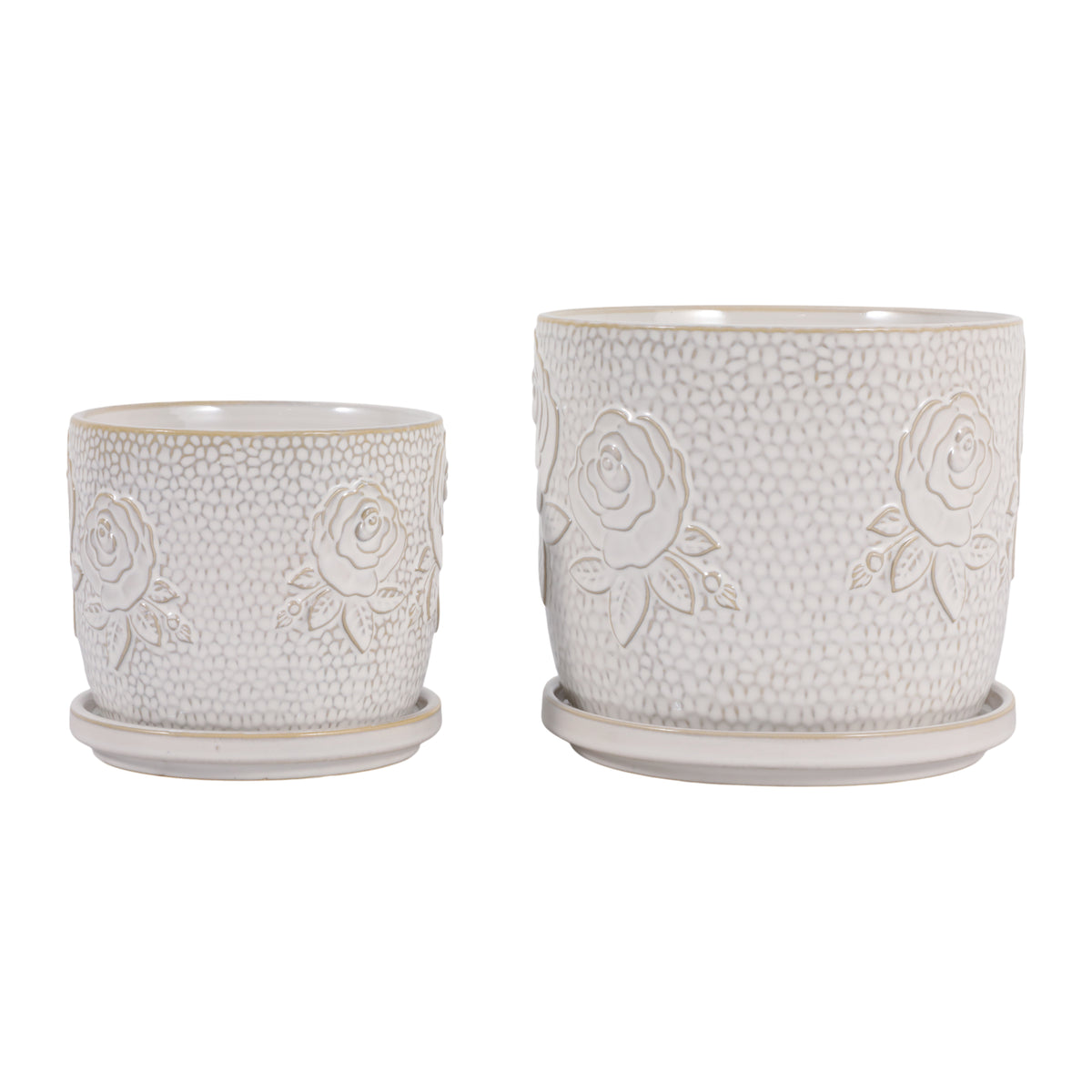 Hobartgate Ivory/White Planters (Set of 2)