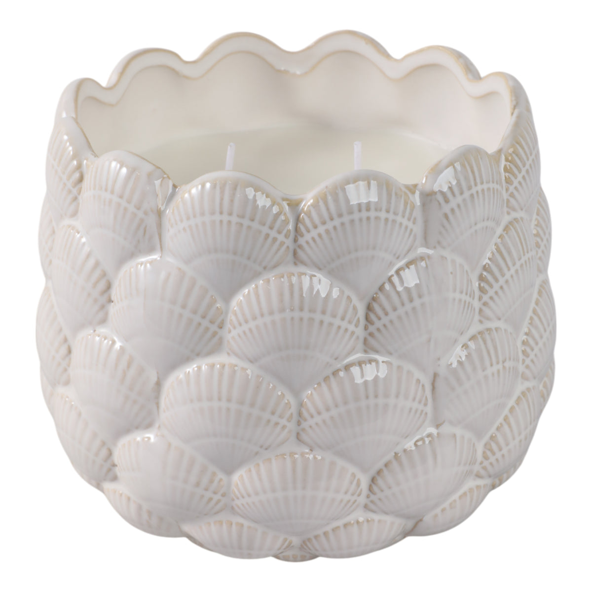 Camarillo Ivory Pink Beach Seashell Candle