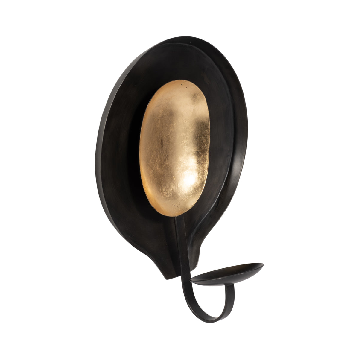 Escalon Black/Gold Medium Metal Round Votive Holder