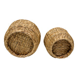 Eileen Natural Chunky Braided Woven Planters (Set of 2)