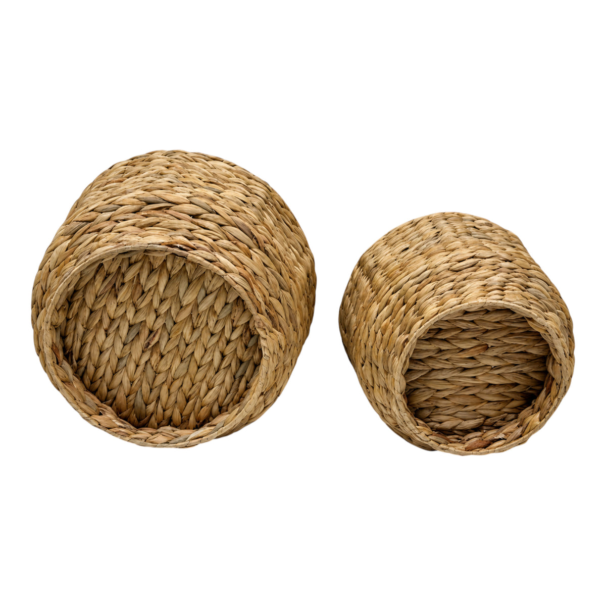 Eileen Natural Chunky Braided Woven Planters (Set of 2)