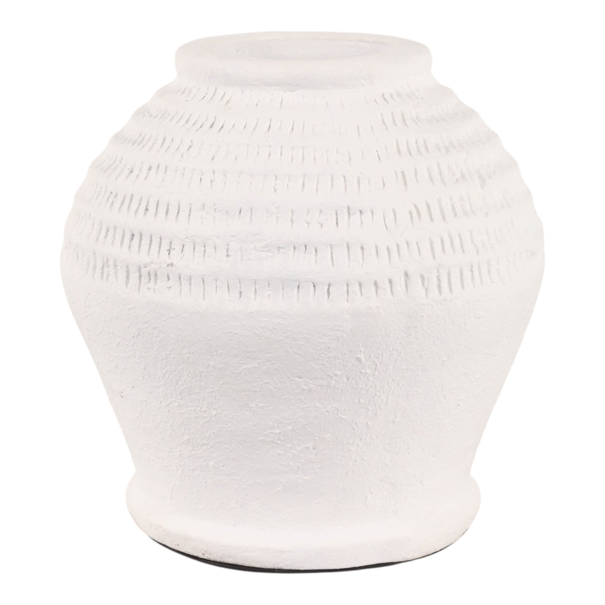 Bartlett White Small Dimpled Terracotta Vase
