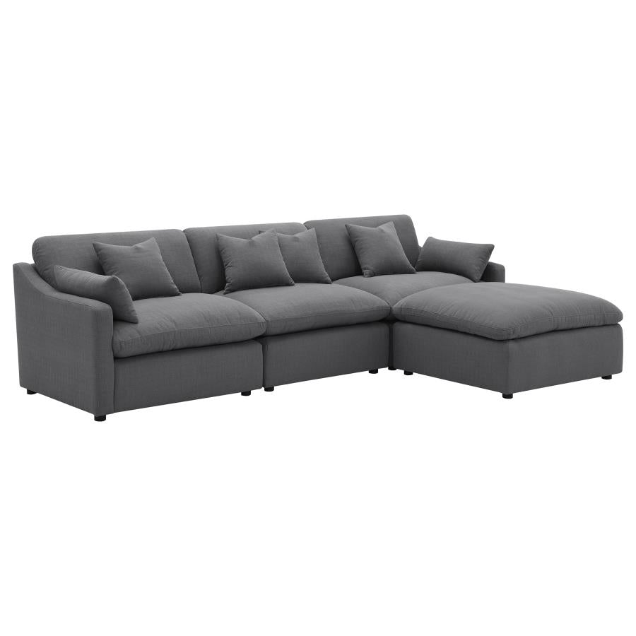 Pluma Charcoal Fabric Modular Sectional Pre-Sets - Ornate Home