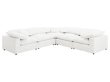 Raleigh Ivory 5-piece Modular Cloud Sectional - Ornate Home