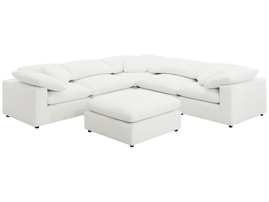 Raleigh Ivory Boucle Modular Cloud Sectional Sofa Units - Create your own Style - Ornate Home