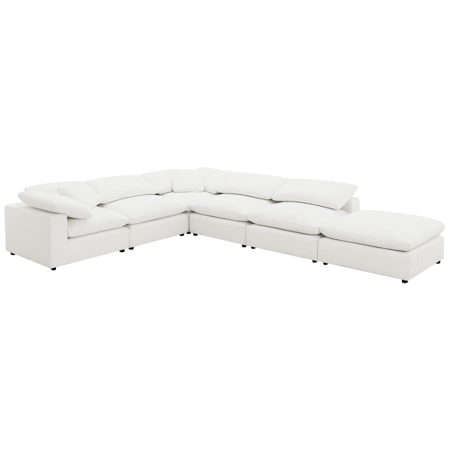 Raleigh Ivory Boucle Modular Cloud Sectional Sofa Units - Create your own Style - Ornate Home