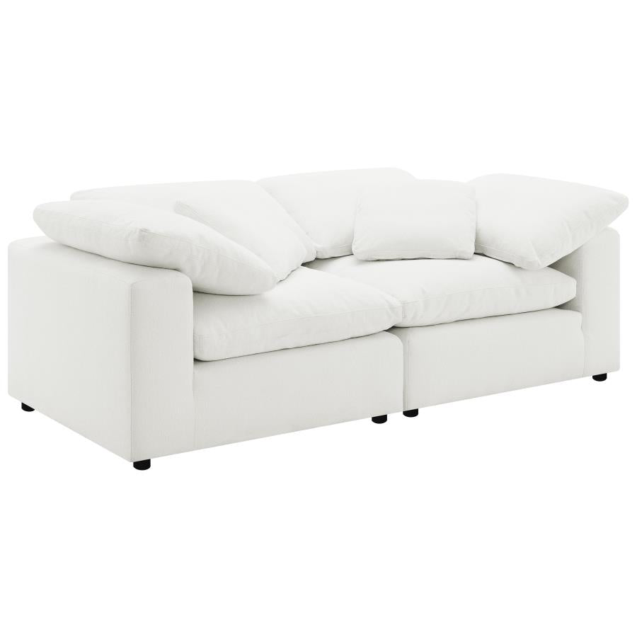 Raleigh Ivory Boucle Modular Cloud Sectional Sofa Units - Create your own Style - Ornate Home