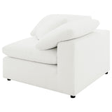 Raleigh Ivory Boucle Modular Cloud Sectional 6-piece incl. Ottoman - Ornate Home