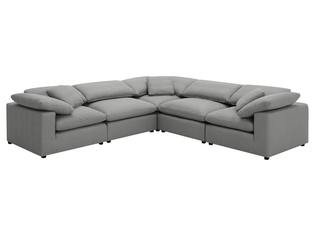 Raleigh Grey  5-piece Modular Cloud Sectional - Ornate Home