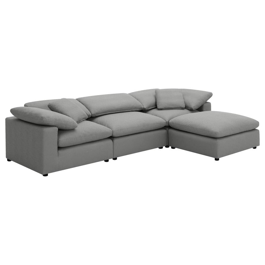 Raleigh Grey Boucle Modular Cloud Sectional Sofa Units - Create your own Style - Ornate Home