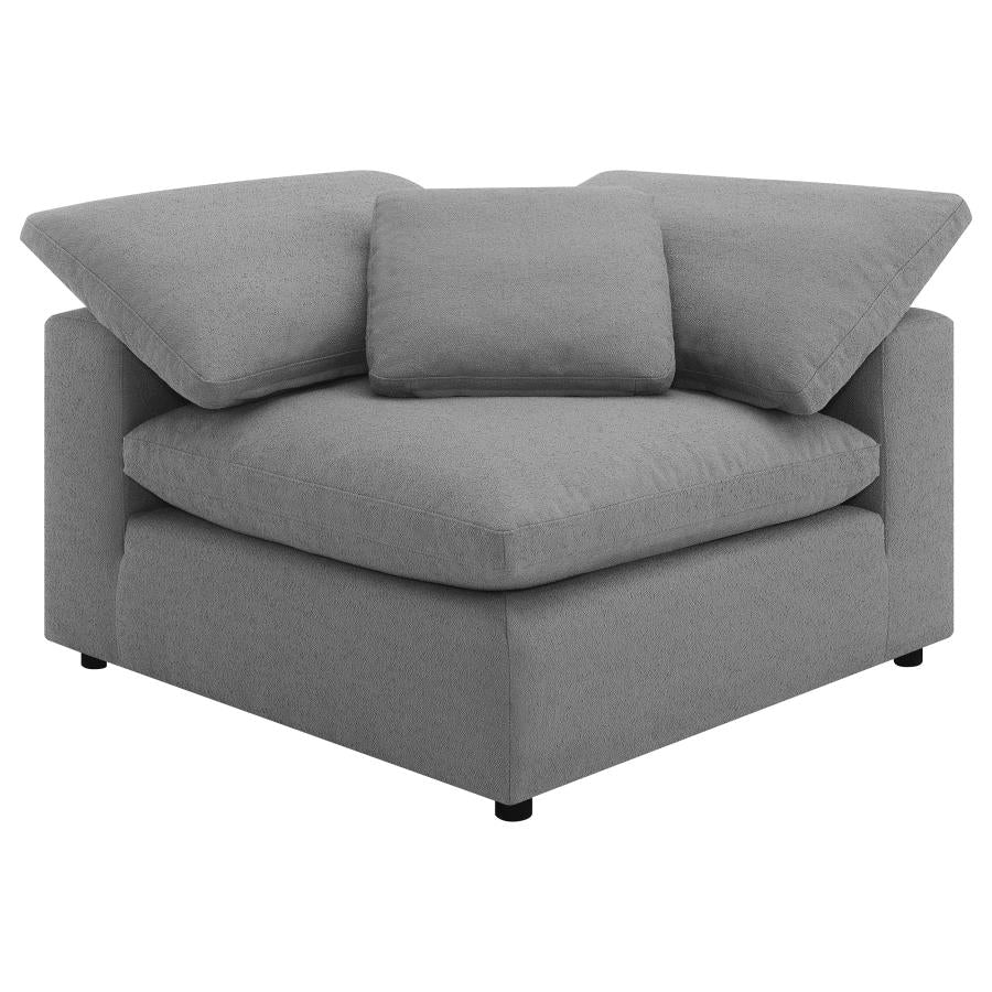 Raleigh Grey Boucle Modular Cloud Sectional 4-piece - Ornate Home