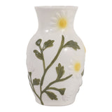 Vineburg Yellow/Ivory Daisy Embossed Vase