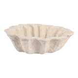 Ragtown Ivory Fluted Paper Mache Bowl