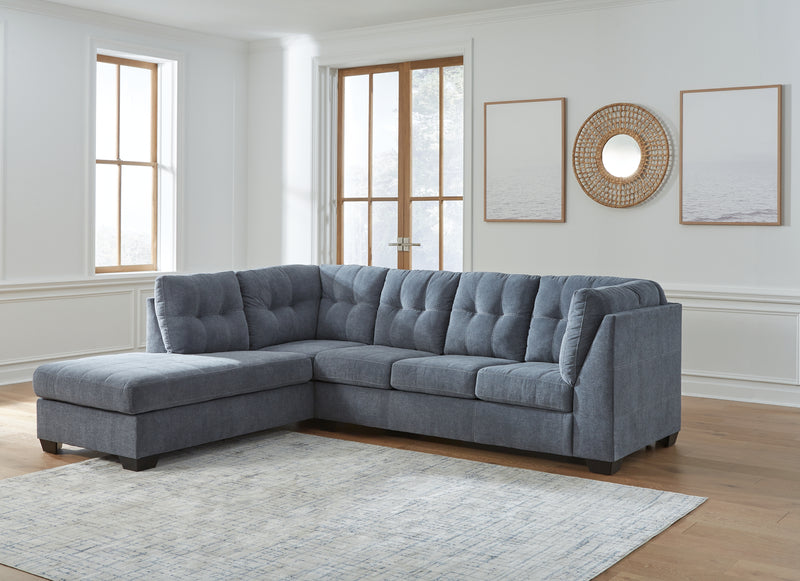 Marleton Denim 2-Piece Sectional with Chaise - Ornate Home