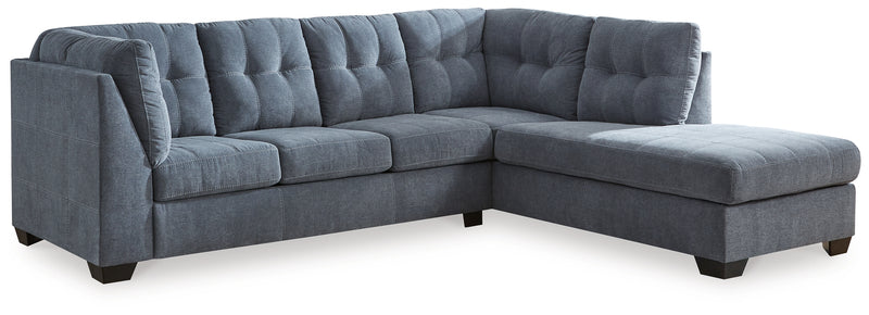 Marleton Denim 2pc Sectional with Chaise - Ornate Home