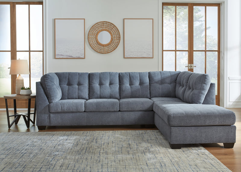 Marleton Denim 2pc Sectional with Chaise - Ornate Home